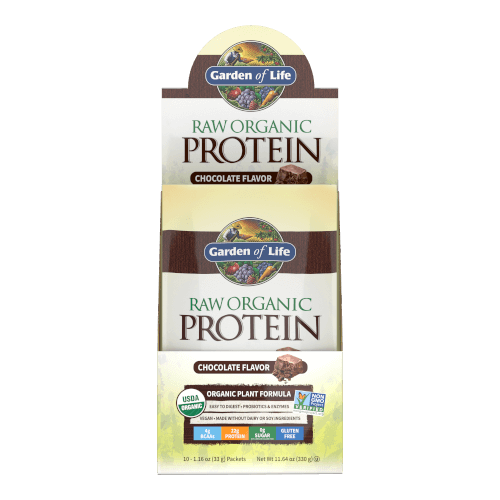 Garden of Life Raw Organic Protein Chocolate Cacao 10 Single Serv. Packs